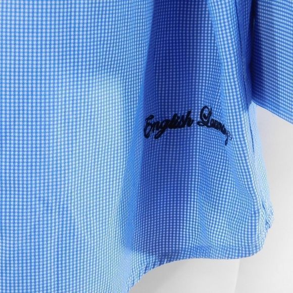English Laundry Mens Gingham Style Button Up Shirt - Picture 2 of 6
